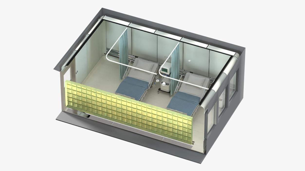 3D model Intensive Care Hospital Ward 2