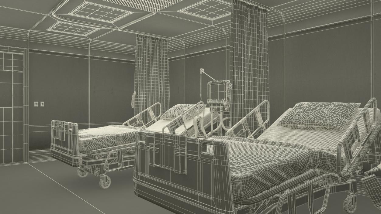 3D model Intensive Care Hospital Ward 2