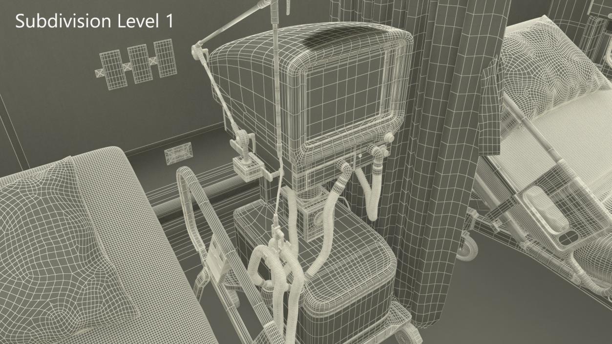 3D model Intensive Care Hospital Ward 2