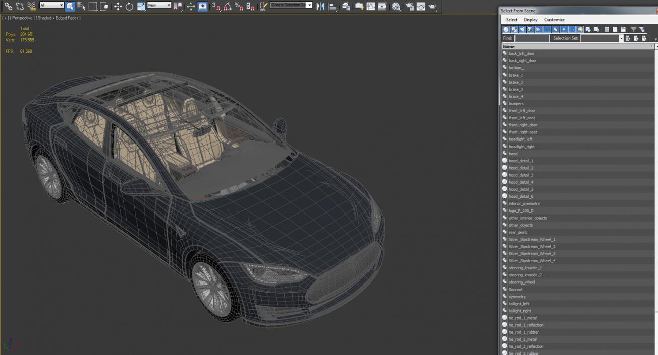 3D Tesla Model S 100D 2015 model