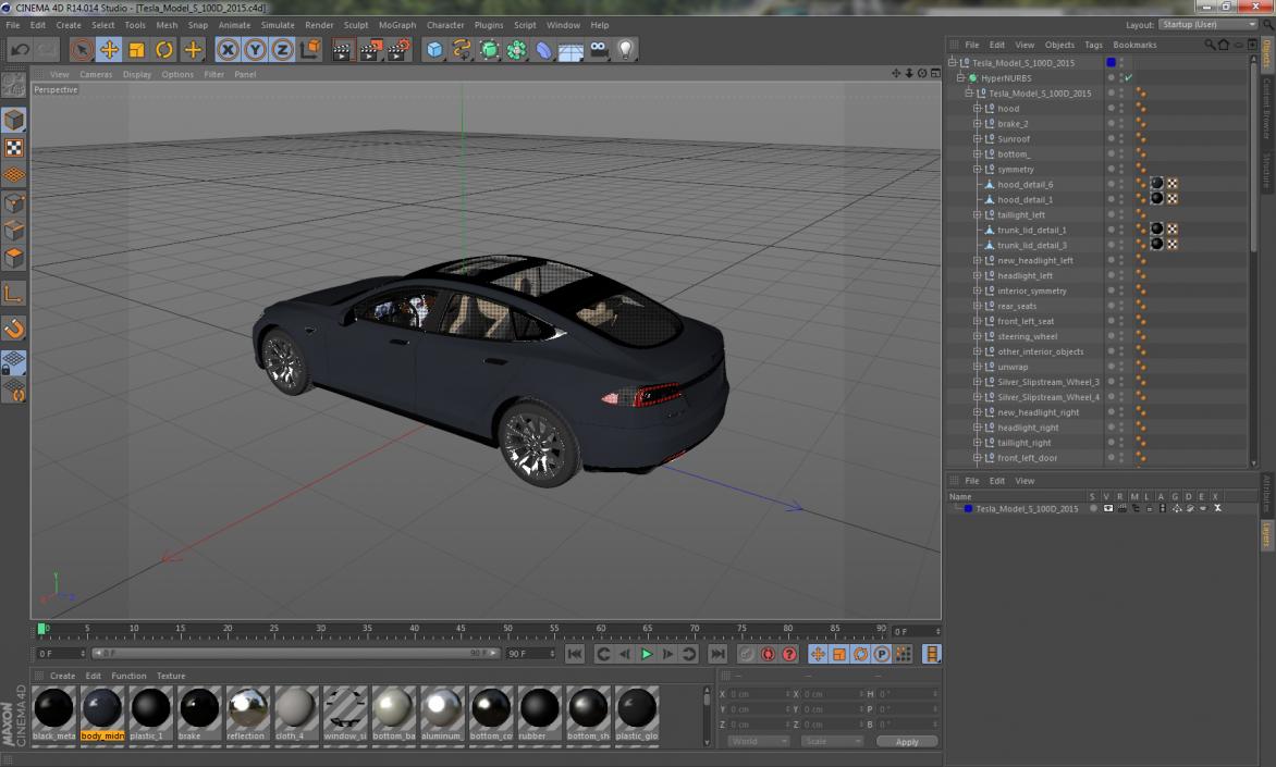 3D Tesla Model S 100D 2015 model