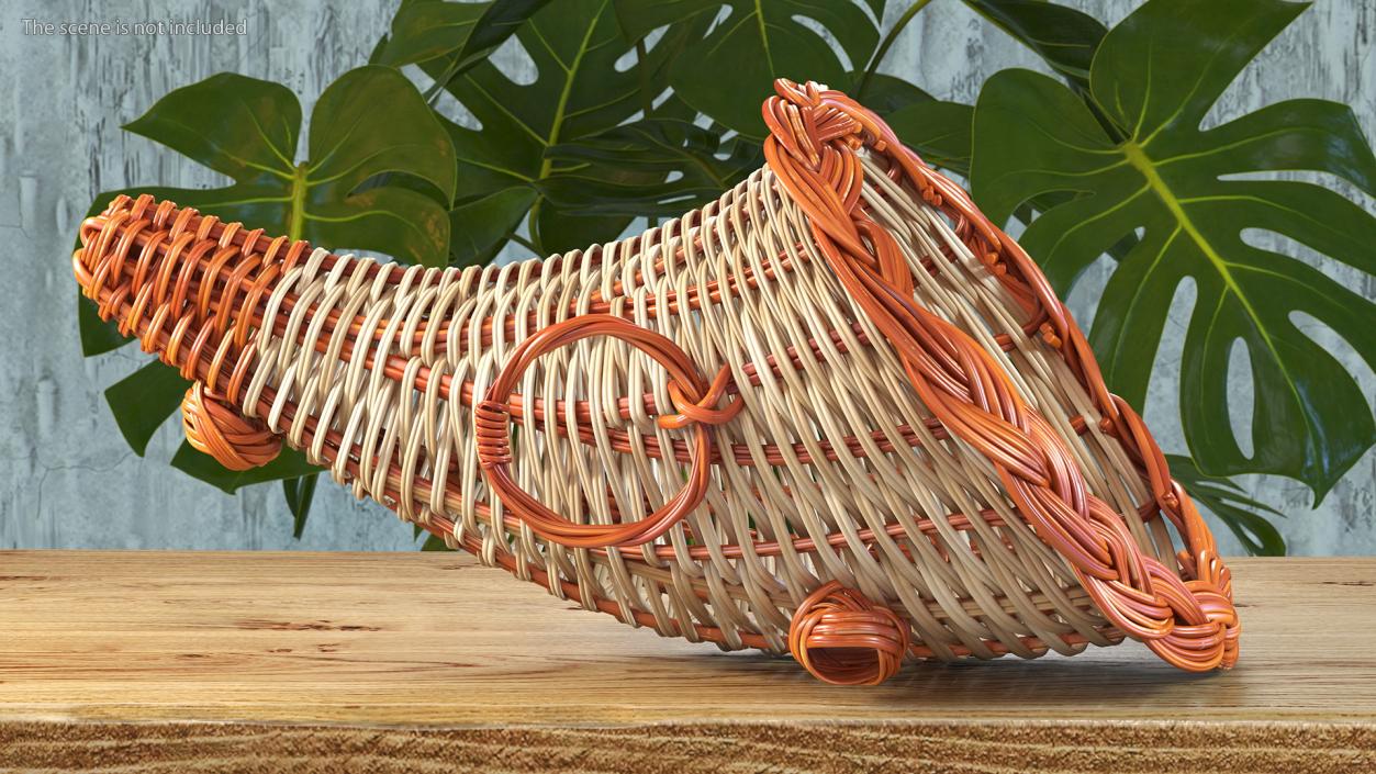 3D Cornucopia Basket White model