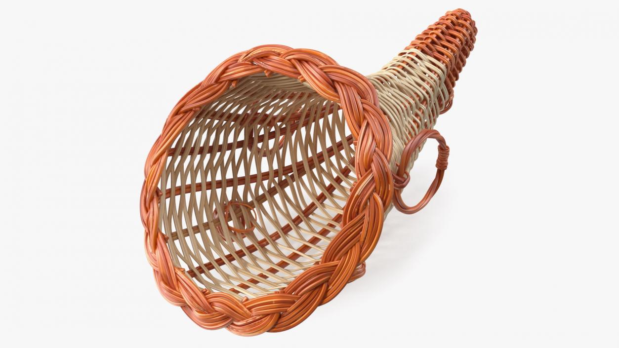 3D Cornucopia Basket White model