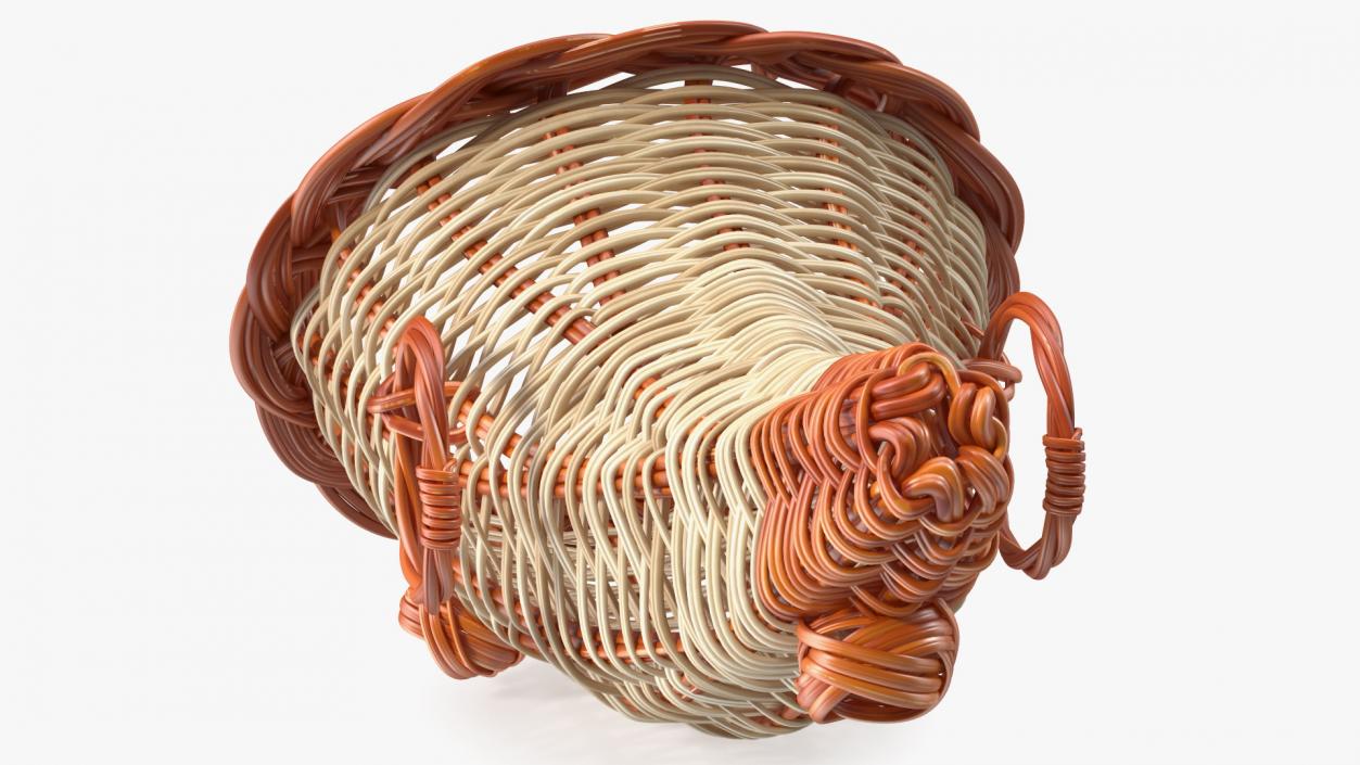 3D Cornucopia Basket White model