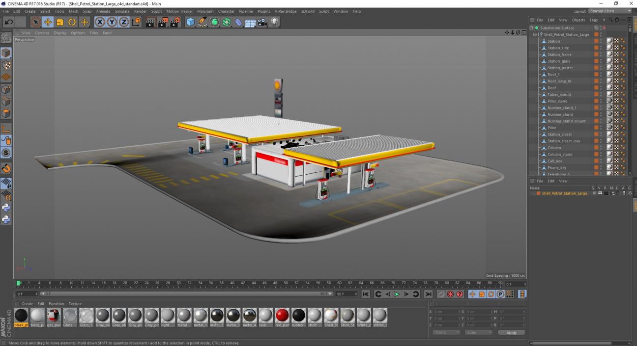 3D Shell Petrol Station Large