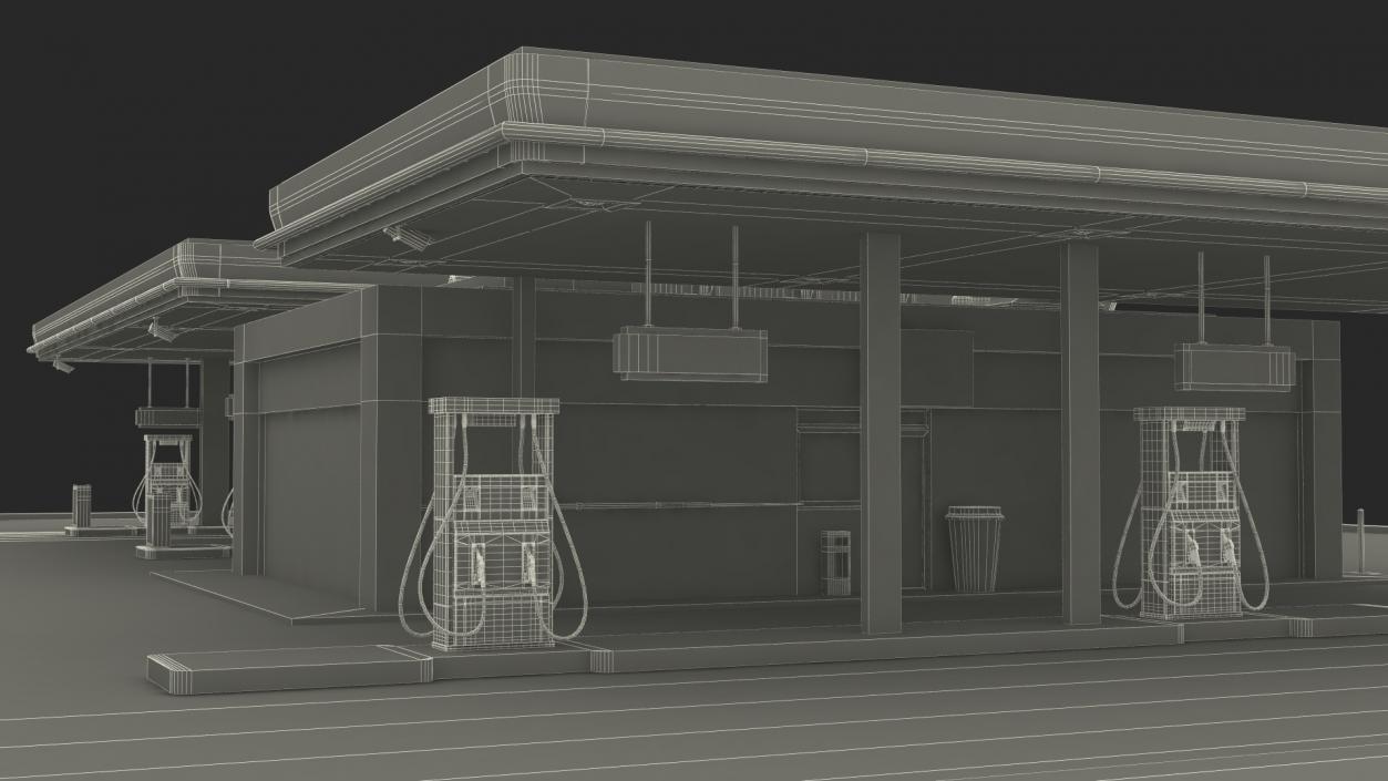 3D Shell Petrol Station Large