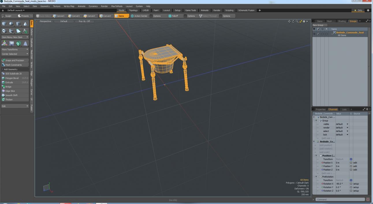 3D model Bedside Commode Seat