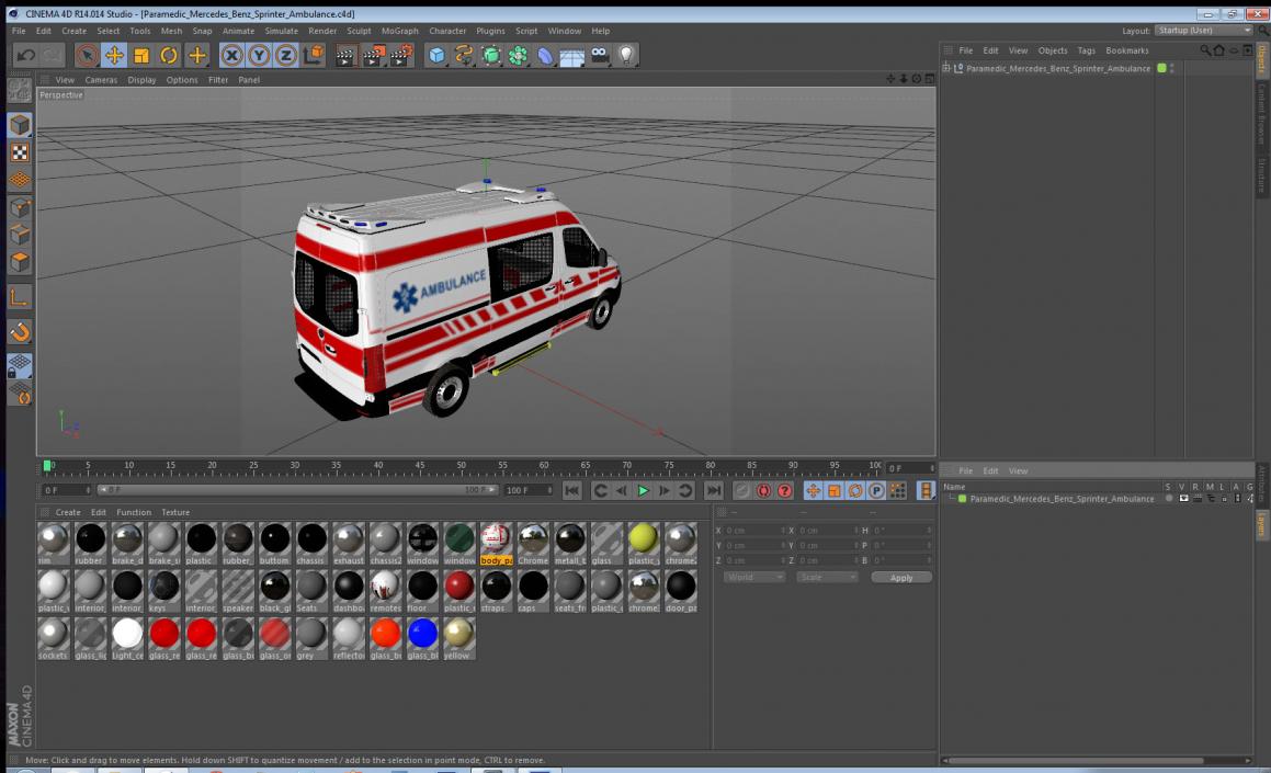 Paramedic Mercedes Benz Sprinter Ambulance 3D