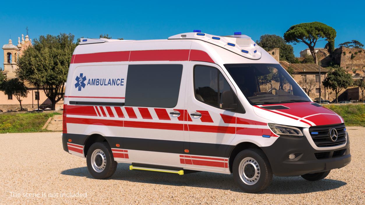 Paramedic Mercedes Benz Sprinter Ambulance 3D