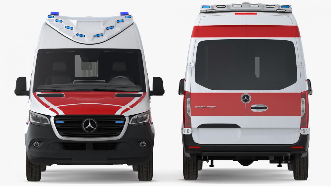 Paramedic Mercedes Benz Sprinter Ambulance 3D