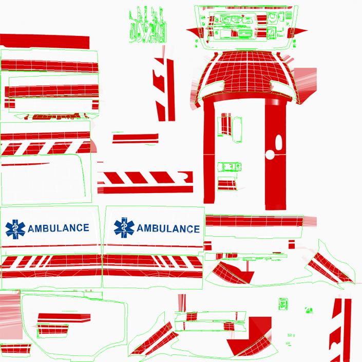 Paramedic Mercedes Benz Sprinter Ambulance 3D