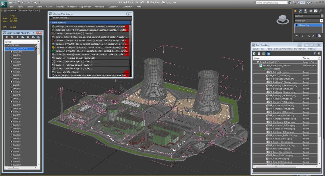 Nuclear Power Plant 3D model