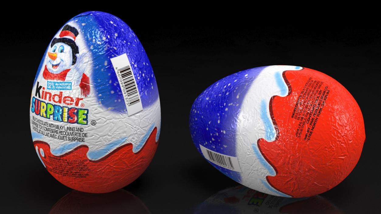 3D Kinder Surprise Chocolate Eggs Collection