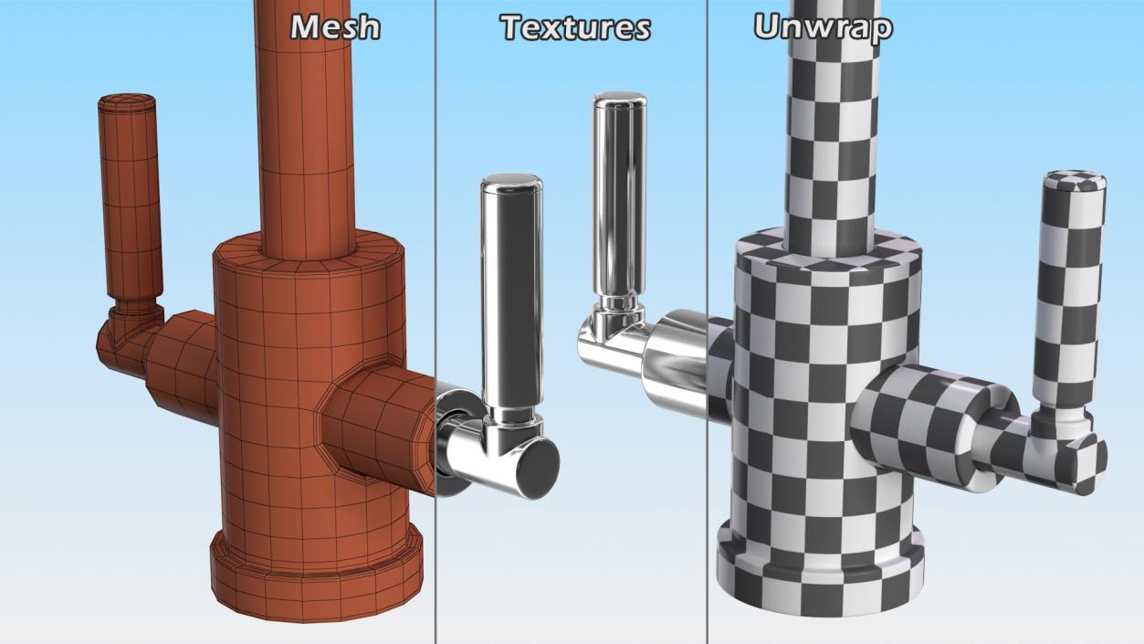 3D Kitchen Taps Collection model