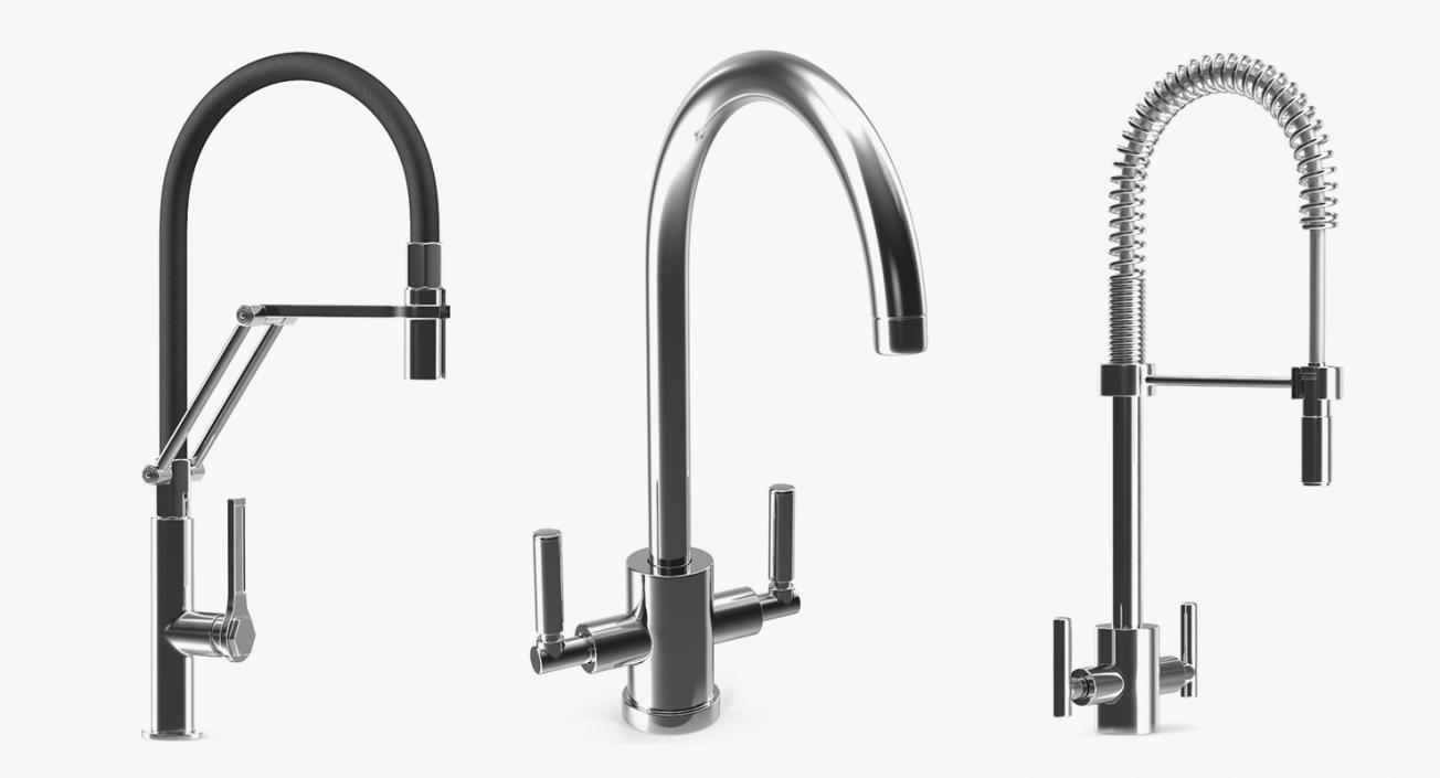 3D Kitchen Taps Collection model