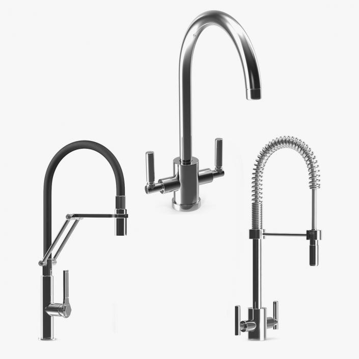 3D Kitchen Taps Collection model