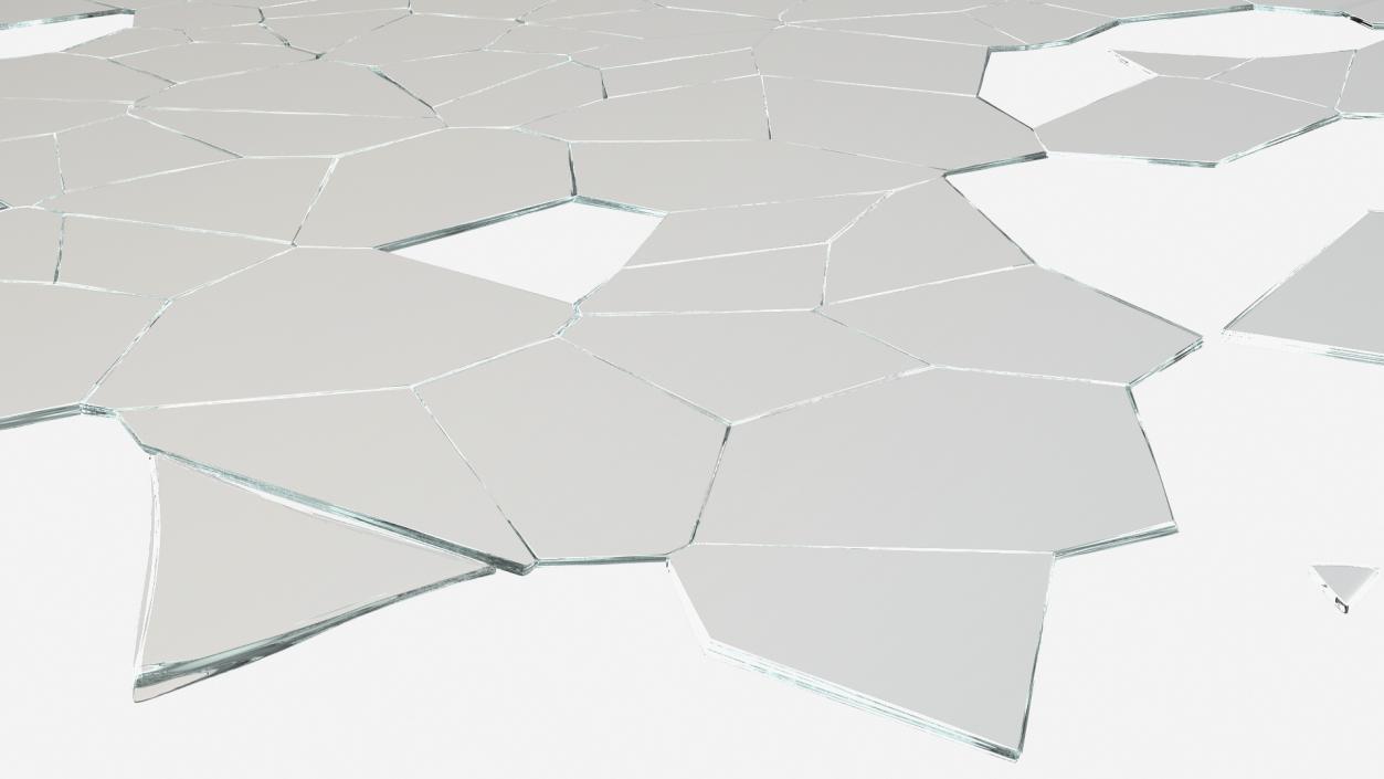 3D Broken Glass Collection model