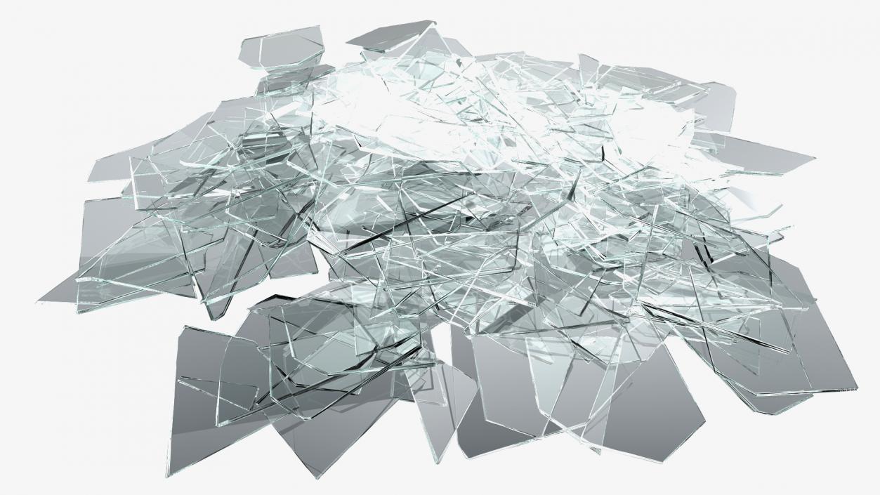 3D Broken Glass Collection model