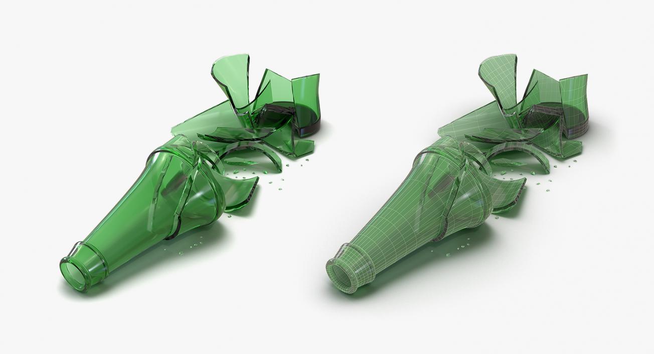 3D Broken Glass Collection model