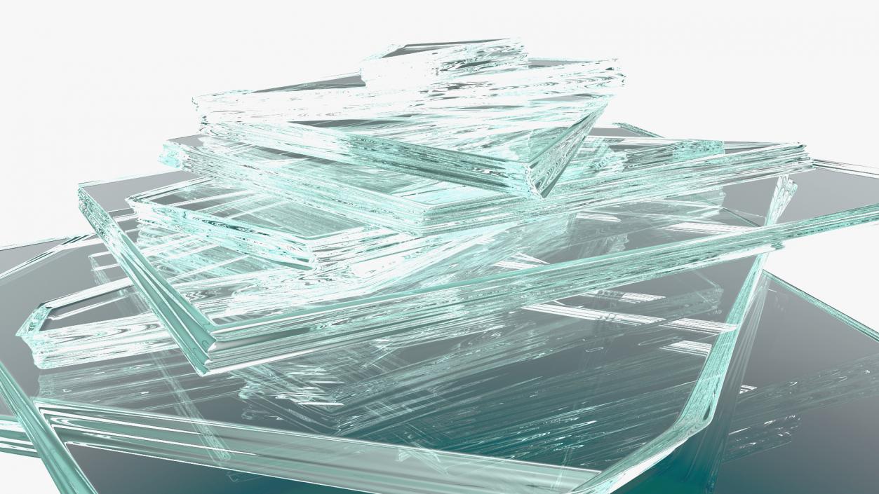 3D Broken Glass Collection model