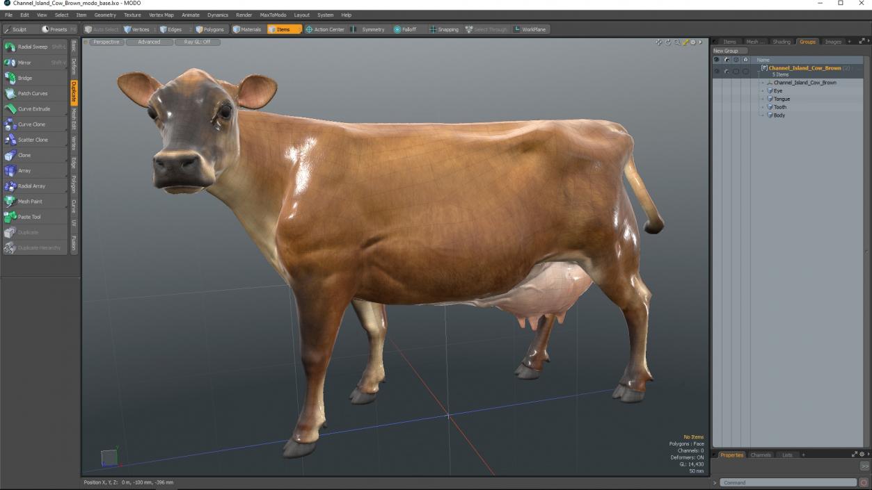 Channel Island Cow Brown 3D model