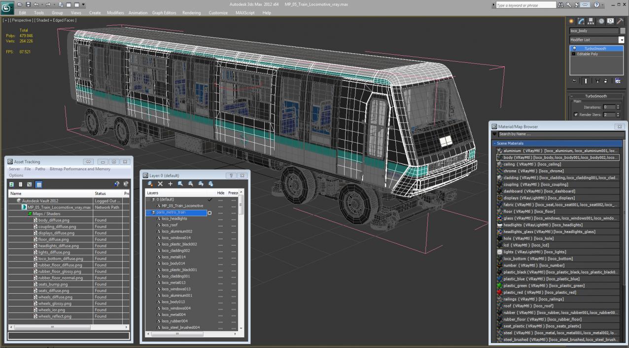 MP 05 Train Locomotive 3D