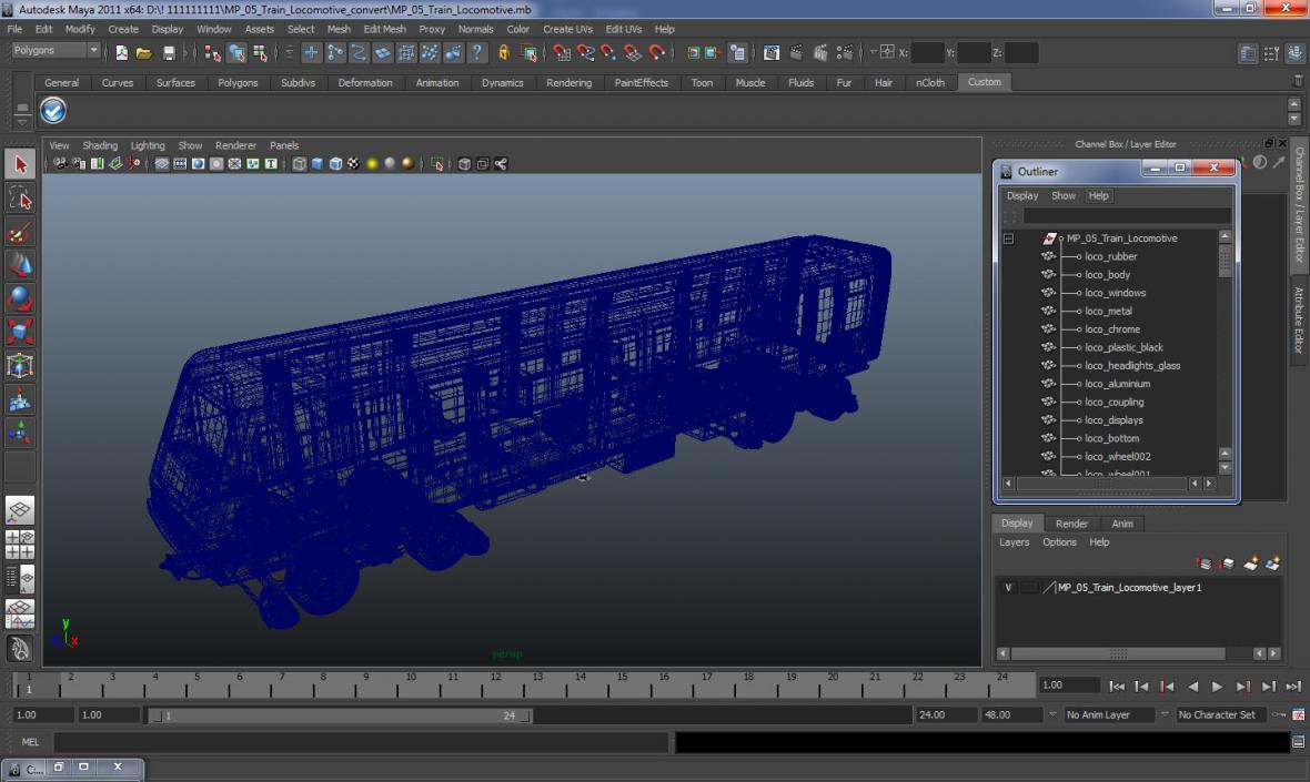 MP 05 Train Locomotive 3D