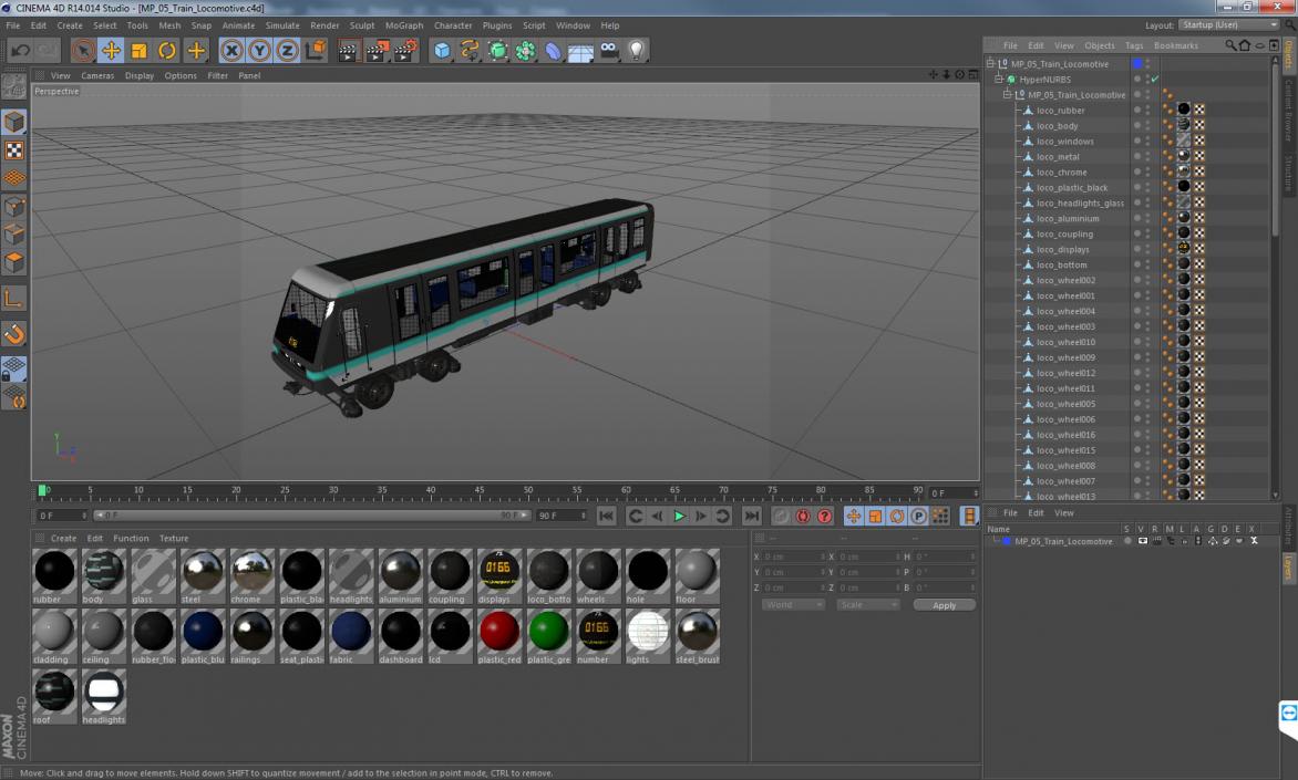 MP 05 Train Locomotive 3D