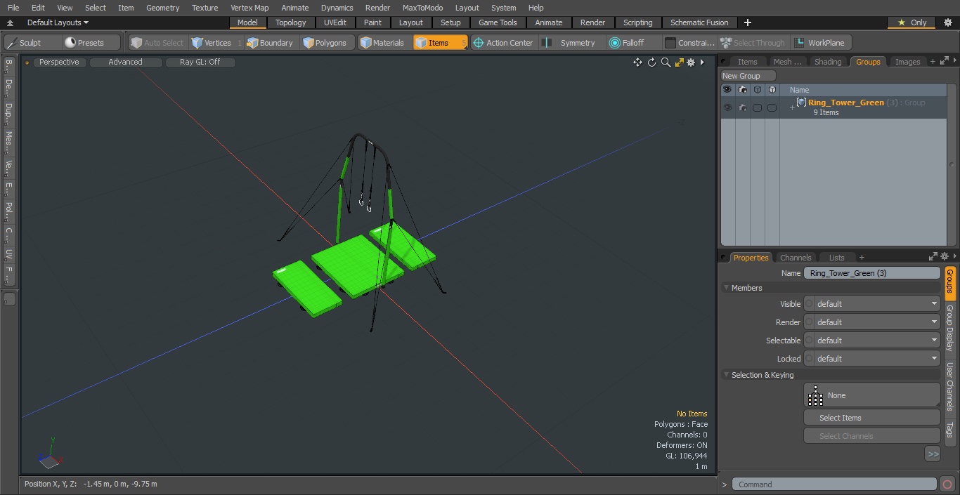 3D Ring Tower Green