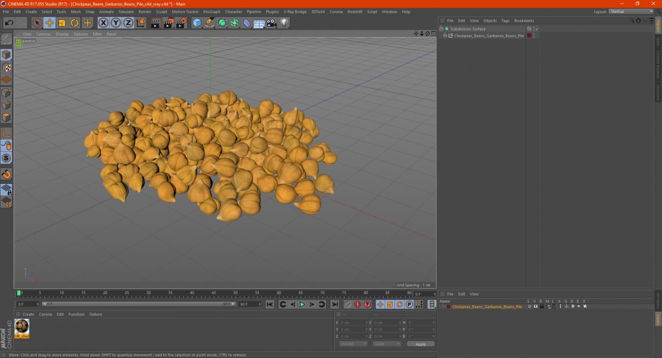 3D model Chickpeas Beans Garbanzo Beans Pile