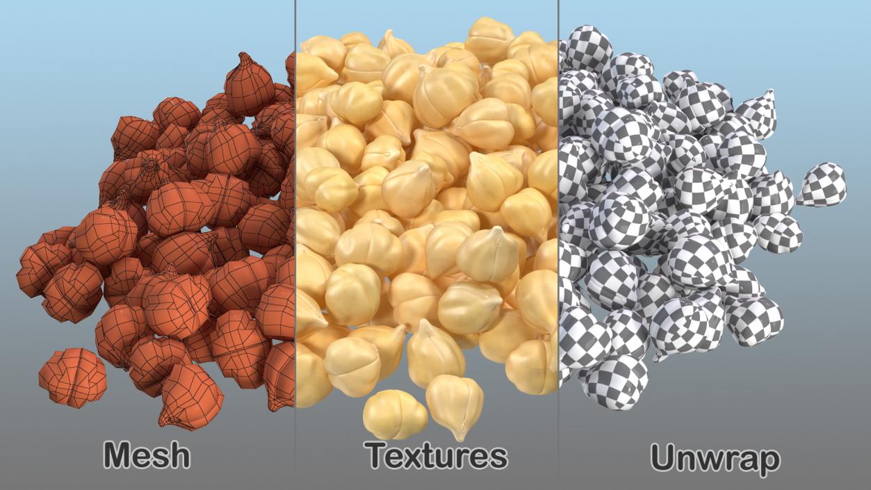 3D model Chickpeas Beans Garbanzo Beans Pile