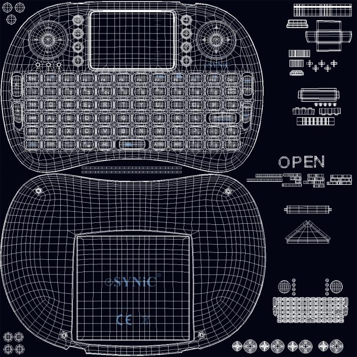 3D Portable Mini Wireless Keyboard ESYNIC model