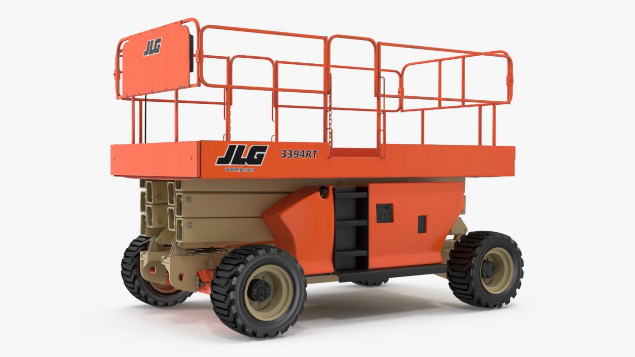 3D model JLG 3394RT Scissor Lift Rigged