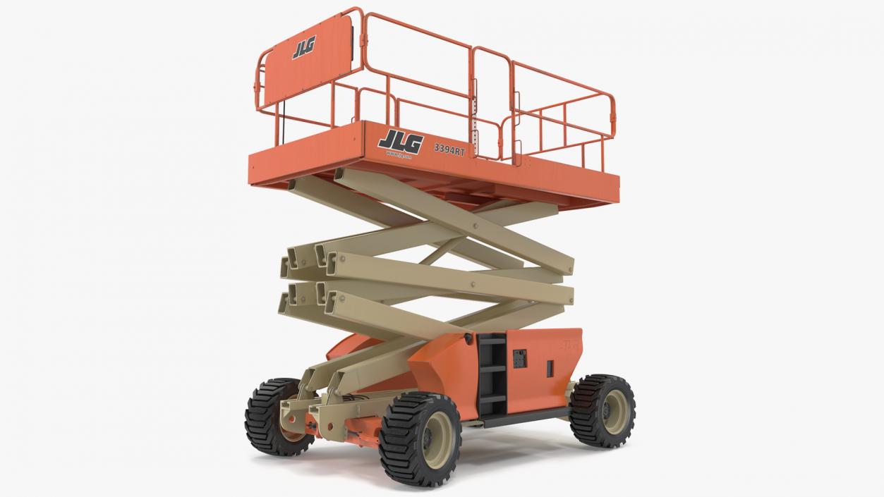 3D model JLG 3394RT Scissor Lift Rigged