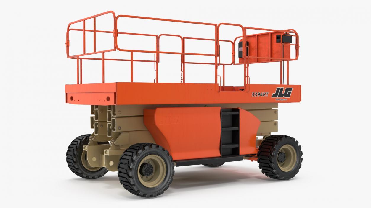 3D model JLG 3394RT Scissor Lift Rigged