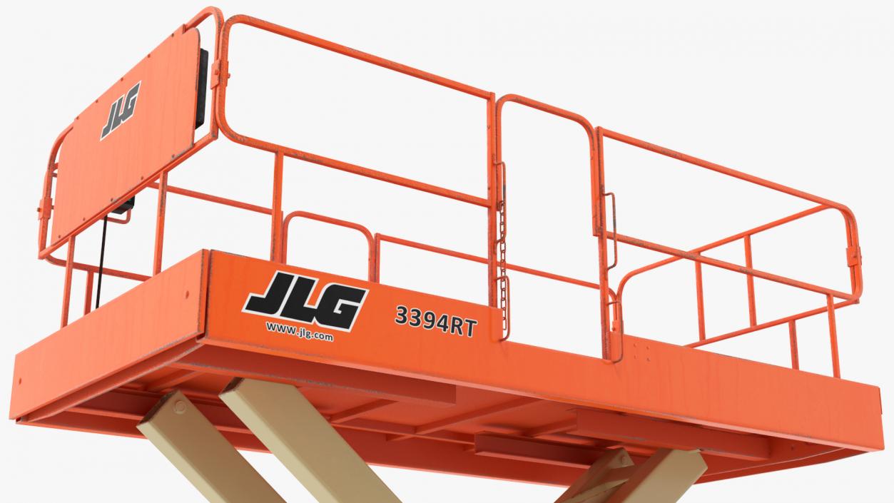 3D model JLG 3394RT Scissor Lift Rigged