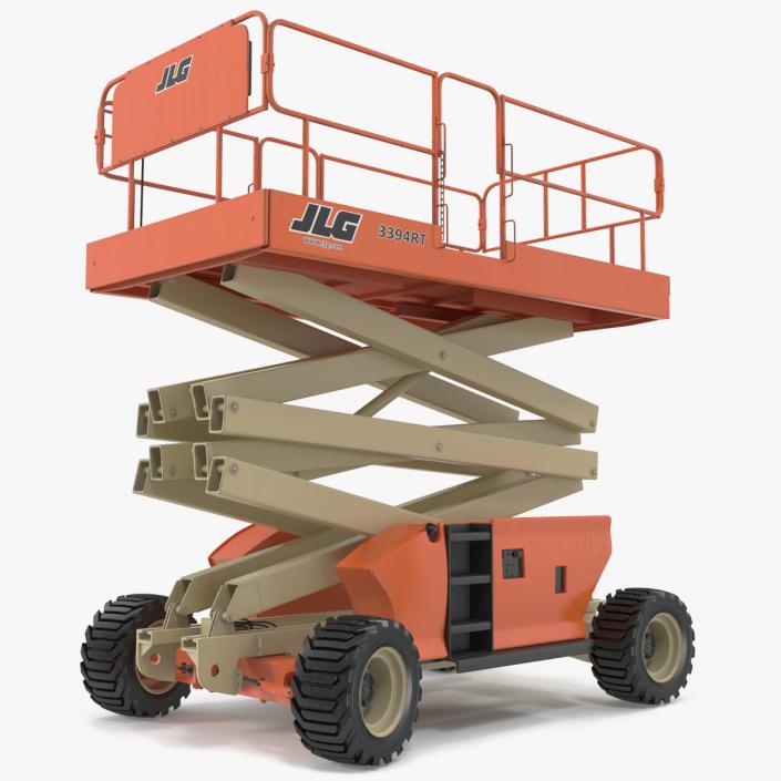 3D model JLG 3394RT Scissor Lift Rigged