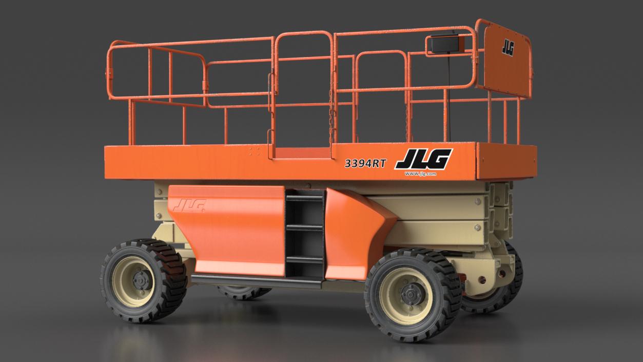 3D model JLG 3394RT Scissor Lift Rigged