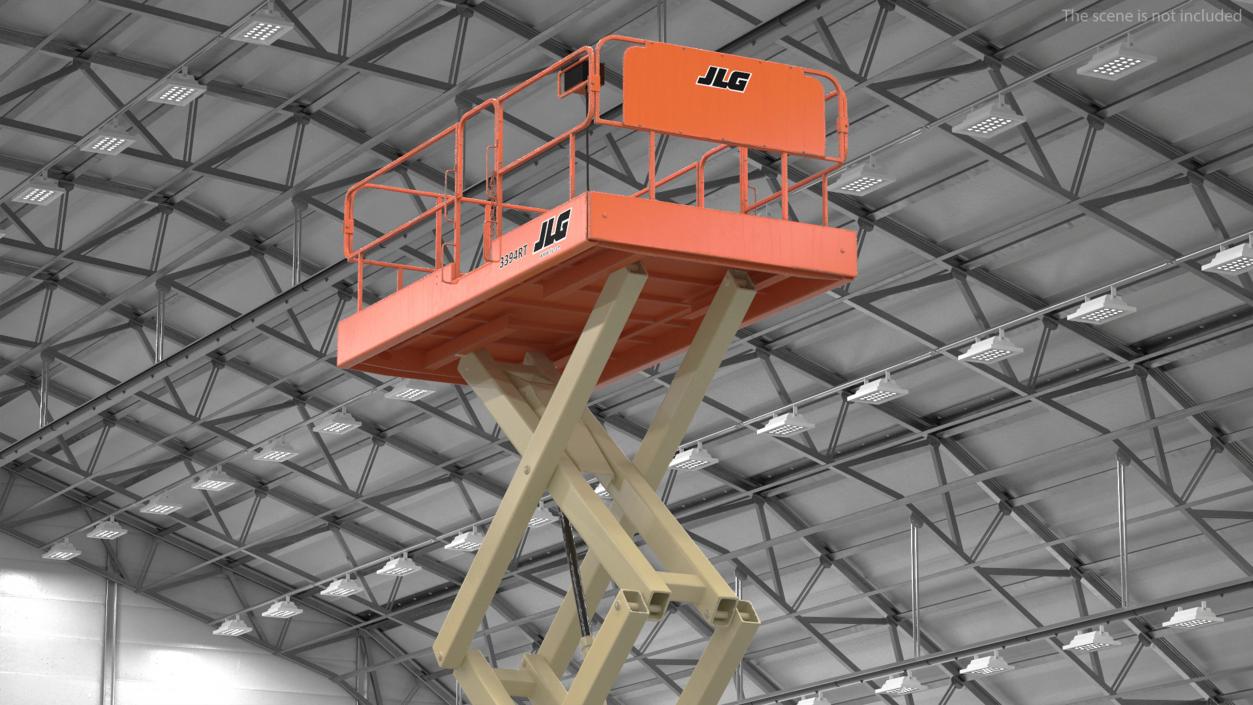 3D model JLG 3394RT Scissor Lift Rigged