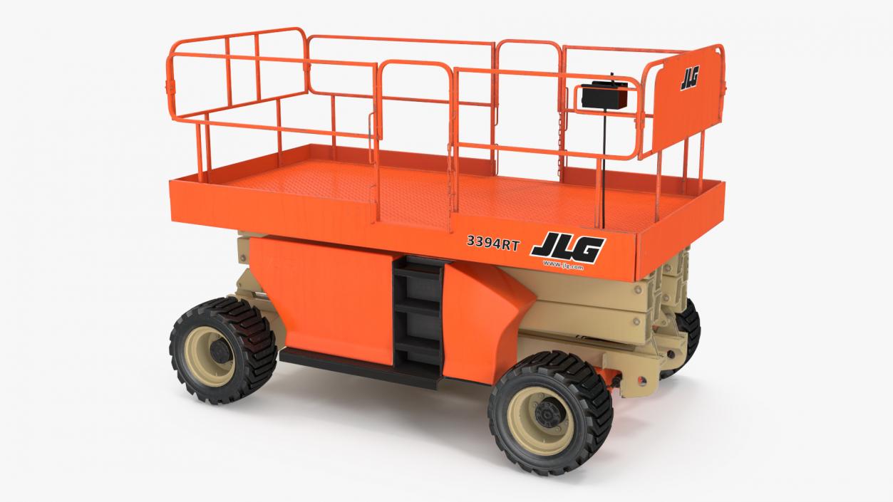 3D model JLG 3394RT Scissor Lift Rigged