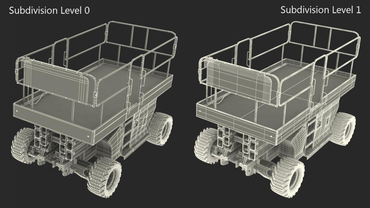 3D model JLG 3394RT Scissor Lift Rigged