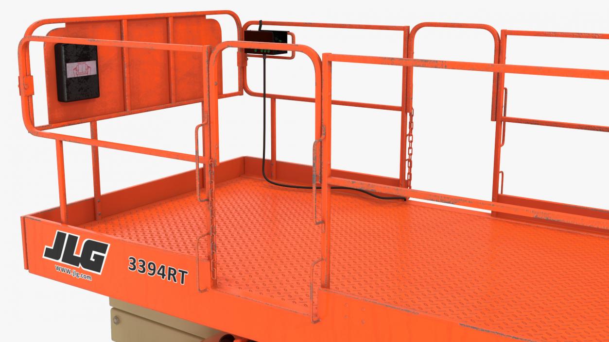 3D model JLG 3394RT Scissor Lift Rigged