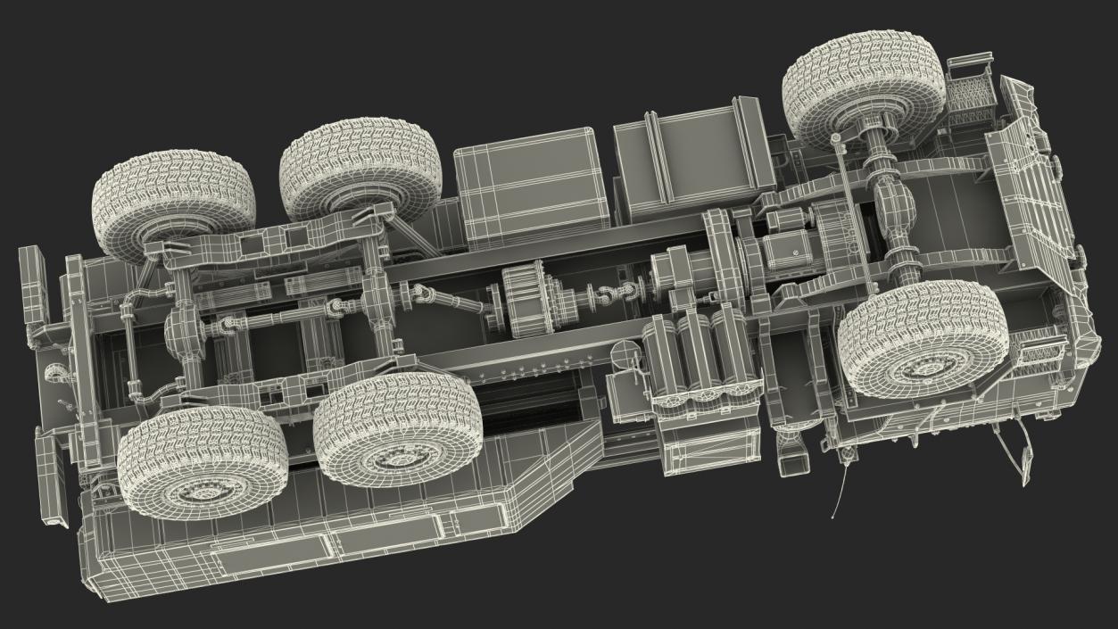 3D M142 HIMARS Multiple Rocket Launcher Rigged model