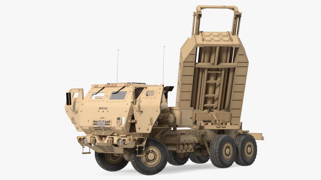 3D M142 HIMARS Multiple Rocket Launcher Rigged model