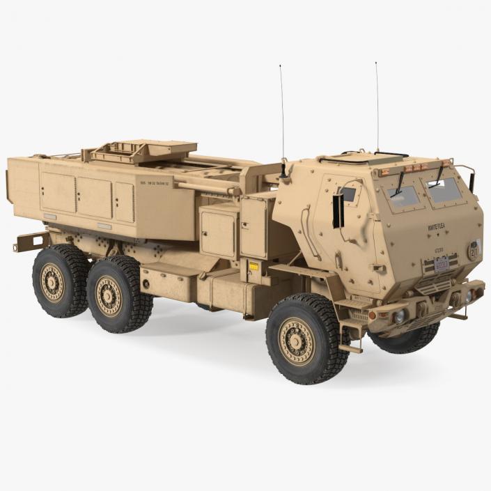 3D M142 HIMARS Multiple Rocket Launcher Rigged model