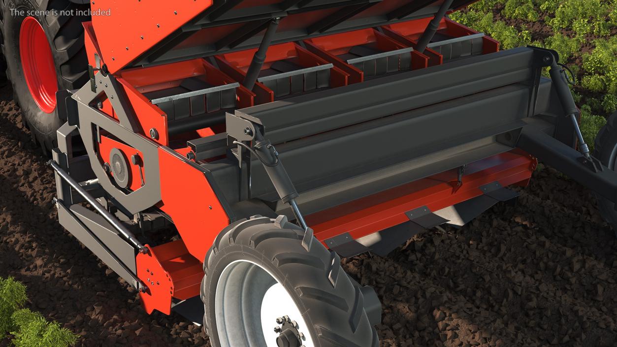 3D Axion Tractor With Potato Planter model