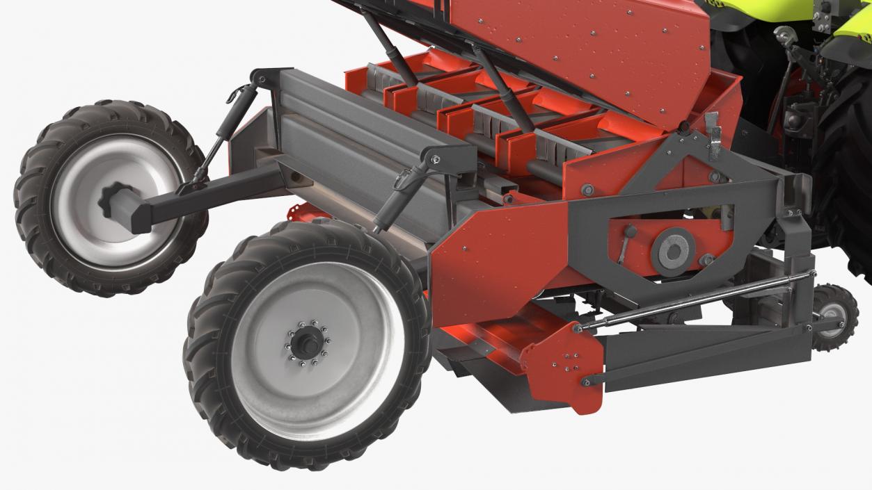 3D Axion Tractor With Potato Planter model