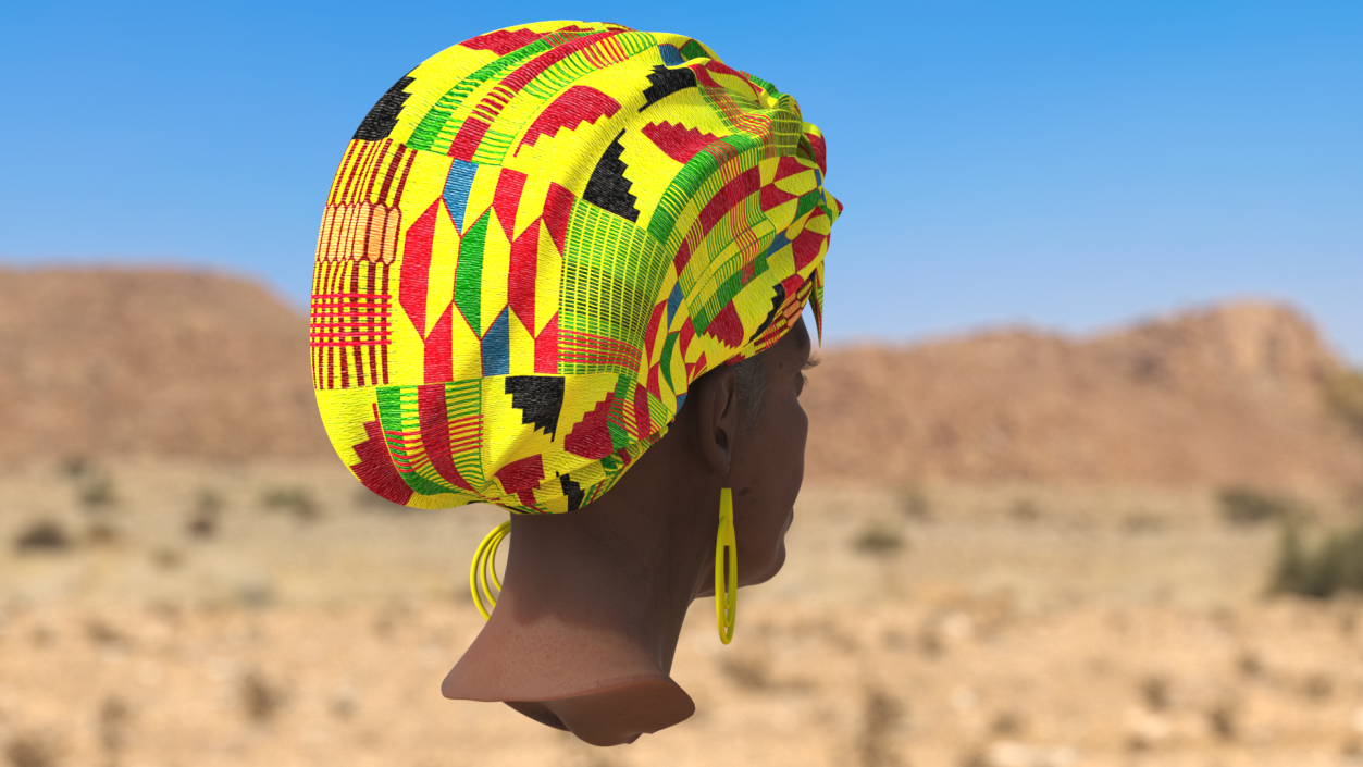 3D African Women Head model