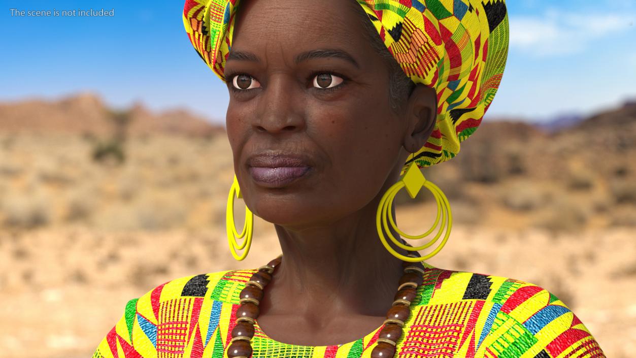 3D African Women Head model