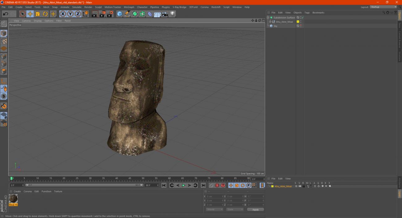 Ahu Akivi Moai 3D model